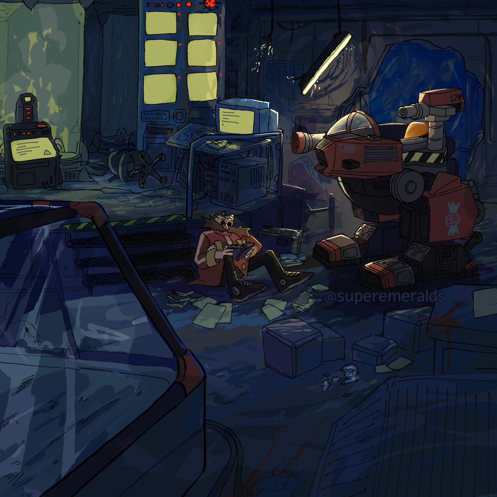 sonic fan art for a zine